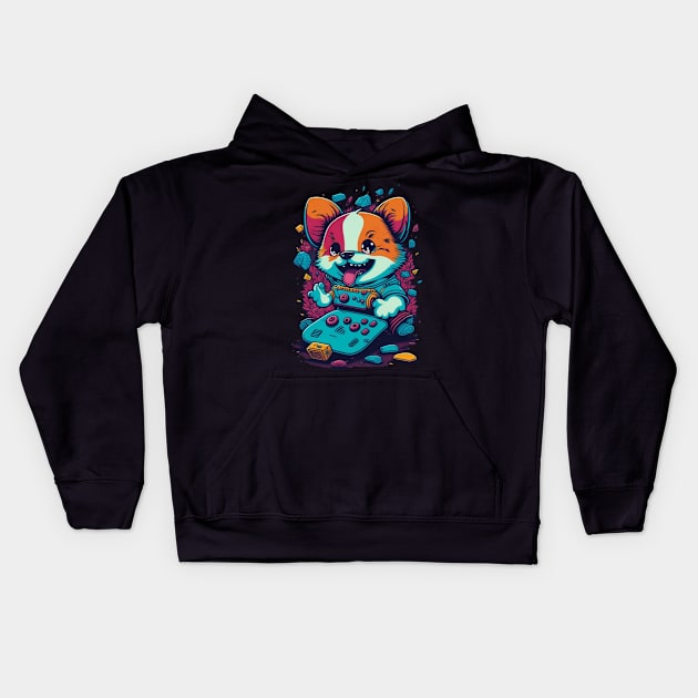 Gaming Animal Kids Hoodie by PMORG